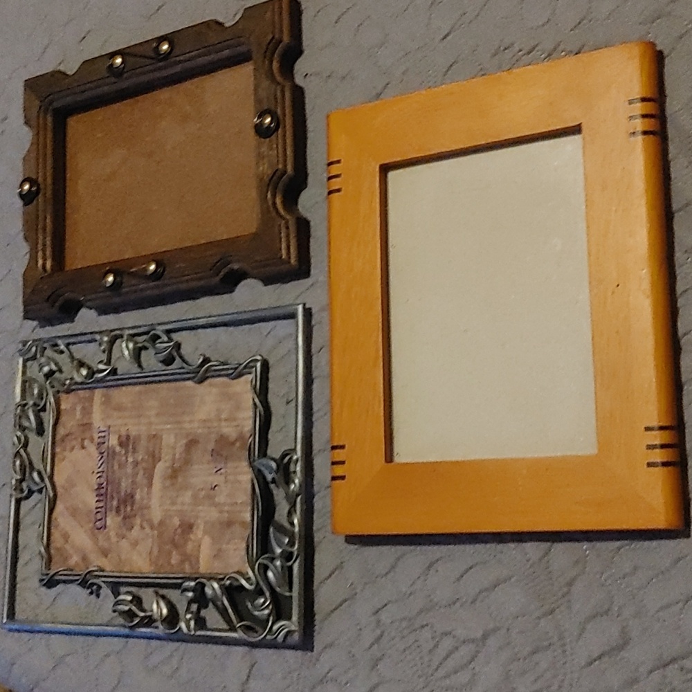 Silver and Brown Photo Frames